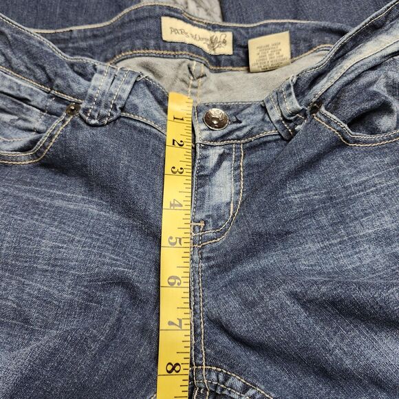 Paris Blues Jeans Teen Womens 13 Straight Fit Low Rise Embroidered Pockets Denim - Picture 6 of 14